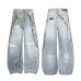 Cartoon chain 3D digital printing curved knife jeans