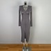 Split hip long sleeved dress Split hip long sleeved dress