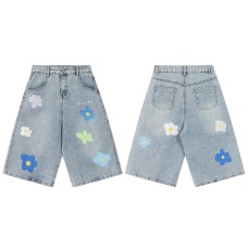 Denim Capri Pants  Wide Leg Unique Design Brand Casual Trousers