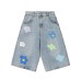 Denim Capri Pants  Wide Leg Unique Design Brand Casual Trousers