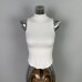 Half high neck short sleeveless vest