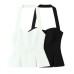 Style Simple Versatile Pleated Halter Neck Top for Women