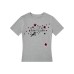 Star Letter Print Short Sleeve  Slim Fit Casual Commuter Style Versatile Top