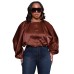 Bat sleeve zipper short top