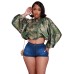 Bat sleeve zipper short top