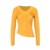 V-neck long sleeved T-shirt