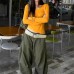 V-neck long sleeved T-shirt