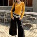 V-neck long sleeved T-shirt