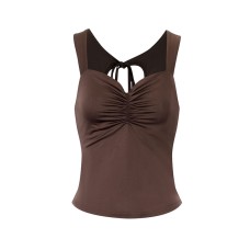 Slim fit pleated sleeveless top