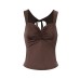 Slim fit pleated sleeveless top