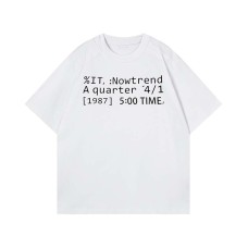 Short sleeves with alphanumeric printing
