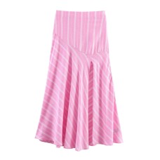 Style Striped Shirt Dress Mid-Length Dress Style Striped Shirt Dress Mid-Length Dress