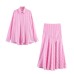 Style Striped Shirt Dress Mid-Length Dress