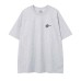 Embroidered striped texture short sleeves with letters