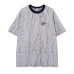 Embroidered striped texture short sleeves with letters
