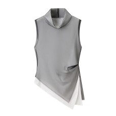 Style Double-Layer Spliced Top for Women