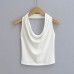 Hanging neck backless vest