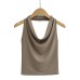 Hanging neck backless vest