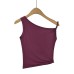 Slanted hem hanging shoulder knot vest