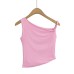 Slanted hem hanging shoulder knot vest