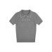 Short Sleeve Polo Shirt  College Style Slim Fit Cropped Top Turn-Down Collar