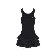 Ballet Style Square Neck Bodycon Sleeveless Vest Dress