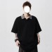 Plaid Spliced Mock Two-Piece Shirt Collar Polo Shirt Short Sleeve