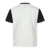 Rice shaped flag with vintage printing rivets contrasting colors short sleeves