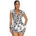 V-neck sleeveless suit short set
