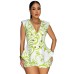 V-neck sleeveless suit short set