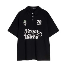 Alphabet and alphanumeric printed short sleeves