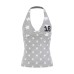 Strapless Crop Top Sleeveless Halter Neck Top,