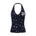Strapless Crop Top Sleeveless Halter Neck Top,