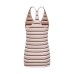 Color-Blocked Stripe U-Neck Slim Fit Casual Tank Top