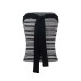 Backless Striped Tie-Up Spliced Design Crop Top Slim Fit Women's Tank Top