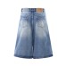 Wash water to make old wide leg denim shorts