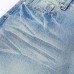 Grinding white distressed denim wide leg cropped pants