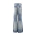Washed gradient denim bell bottom pants