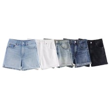 Versatile high waisted casual denim shorts