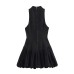 Versatile balloon version denim dress