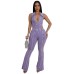Slim fit collar sleeveless long suit