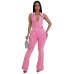 Slim fit collar sleeveless long suit