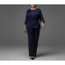 Elegant Floral Patchwork Leopard Print Set for Women Plus Size Casual Fashion Outfit