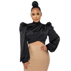High neck long sleeved top High neck long sleeved top