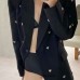Dark Style Suit Jacket Fashion Heavywork Heart Design Premium Black Blazer Dark Style Suit Jacket Fashion Heavywork Heart Design Premium Black Blazer