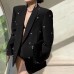 Dark Style Suit Jacket Fashion Heavywork Heart Design Premium Black Blazer Dark Style Suit Jacket Fashion Heavywork Heart Design Premium Black Blazer