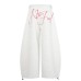 Sanskrit Gothic letter wide leg curved knife pants