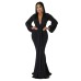 Slim fit deep V-neck dress