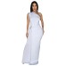 Solid color slanted neck sleeveless slim fit dress