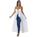 Irregular V-neck split T-shirt Irregular V-neck split T-shirt